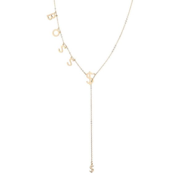 Adornia Jewelry - J71 Adornia "Boss" Slide Through Lariat Necklace